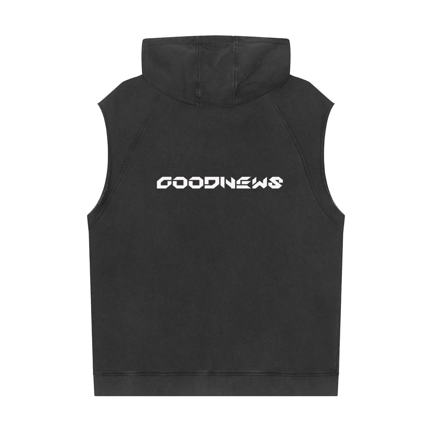 Snow Washed Sleeveless Hoodie