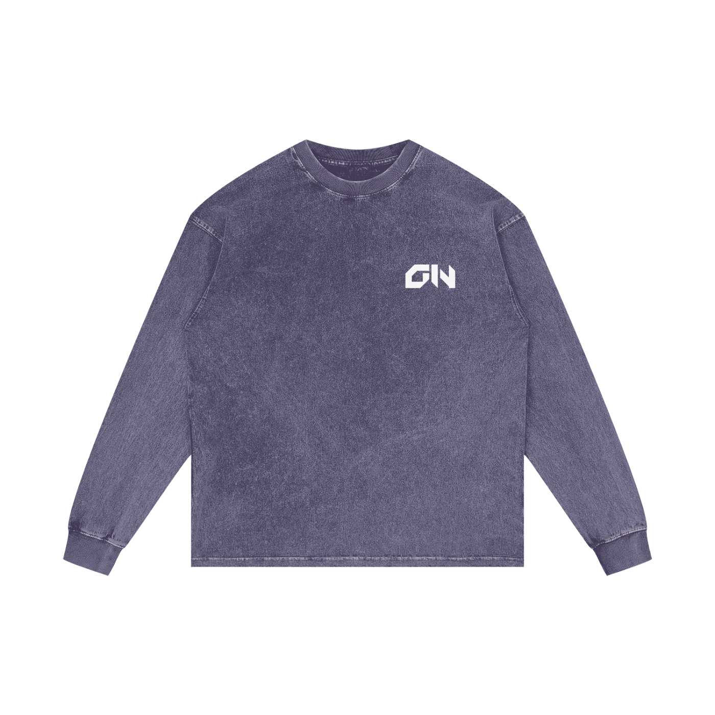 Acid Wash Oversize Long Sleeve T-Shirt - 250 GSM