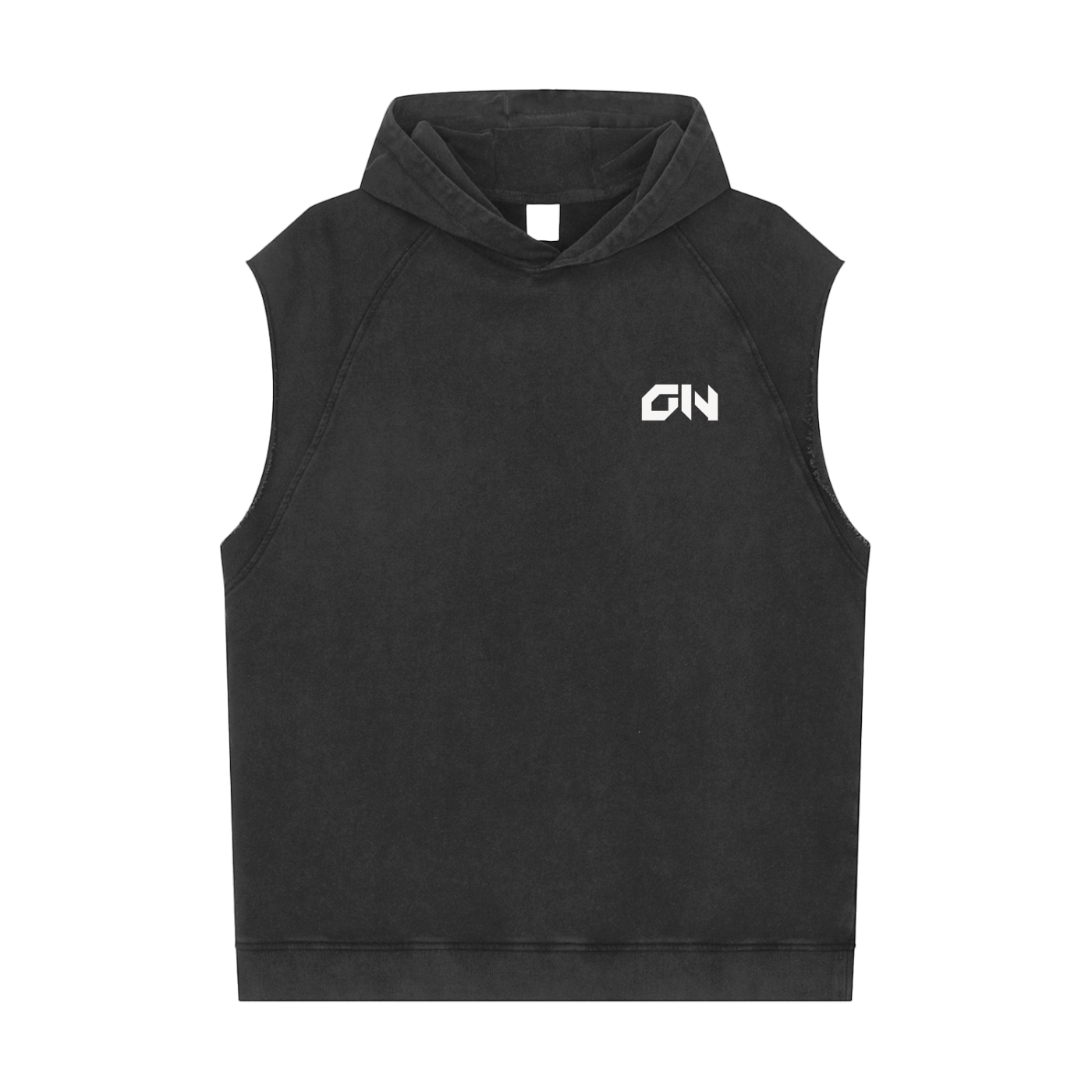 Snow Washed Sleeveless Hoodie